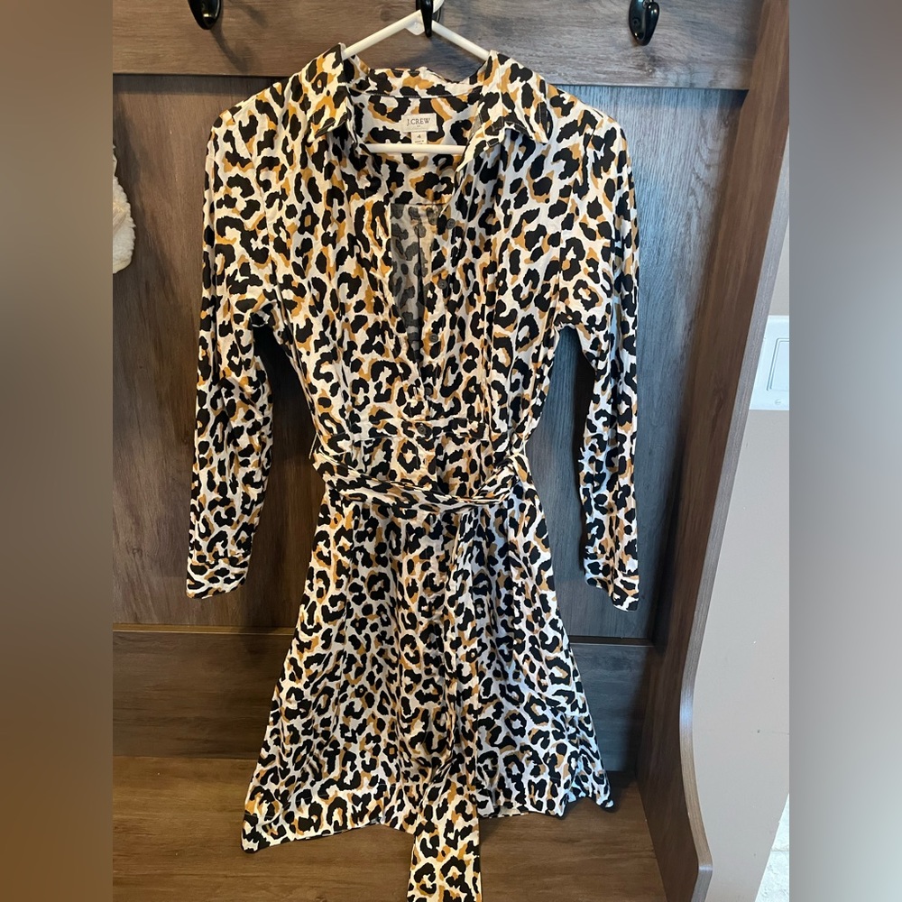 J. Crew leopard print dress size 4